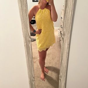 Yellow lace sundress